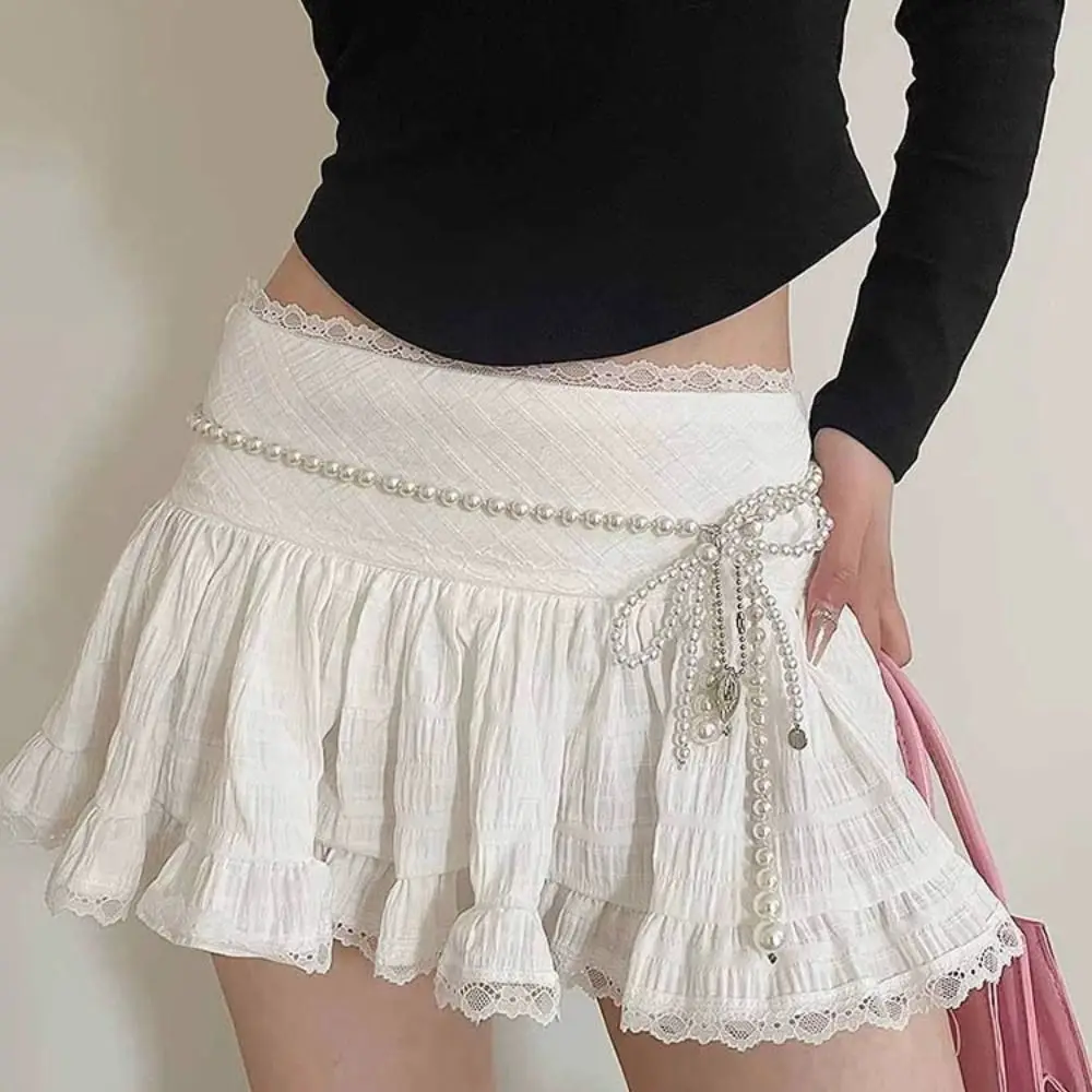 المعادن القوس اللؤلؤ الخصر سلسلة الكورية نمط الحب قلادة الطازجة الخصر سلسلة سبيكة الأقلية تصميم المرأة مجوهرات للجسم النساء