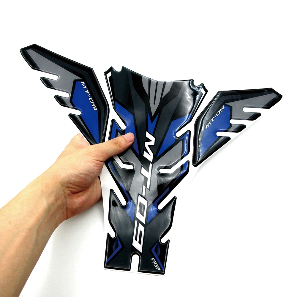 Motorcycle 3D Fuel Tank Cap Tank Pad Anti Slip Traction Protection Sticker Decals For Yamaha MT09 MT 09 2014 2015 2016 2017-2022