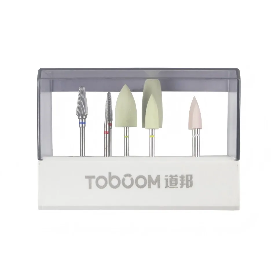 

TOBOOM Dental Denture Polishing Kit Acrylic Resin Polisher Tools for Denture Base Finishing Lab Use HP Straight Handpiece