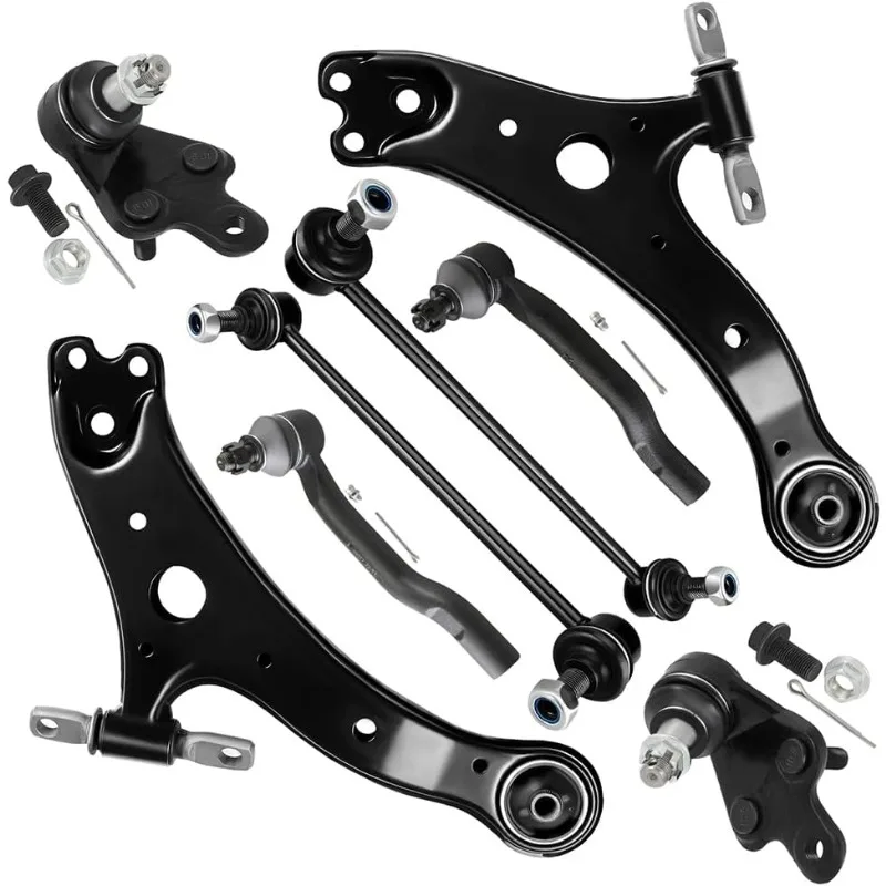 

SCITOO 8pcs Front Suspension Kit Lower Control Arm Assembly Lower Ball Joints Outer Tie Rod Ends Sway Bar Links