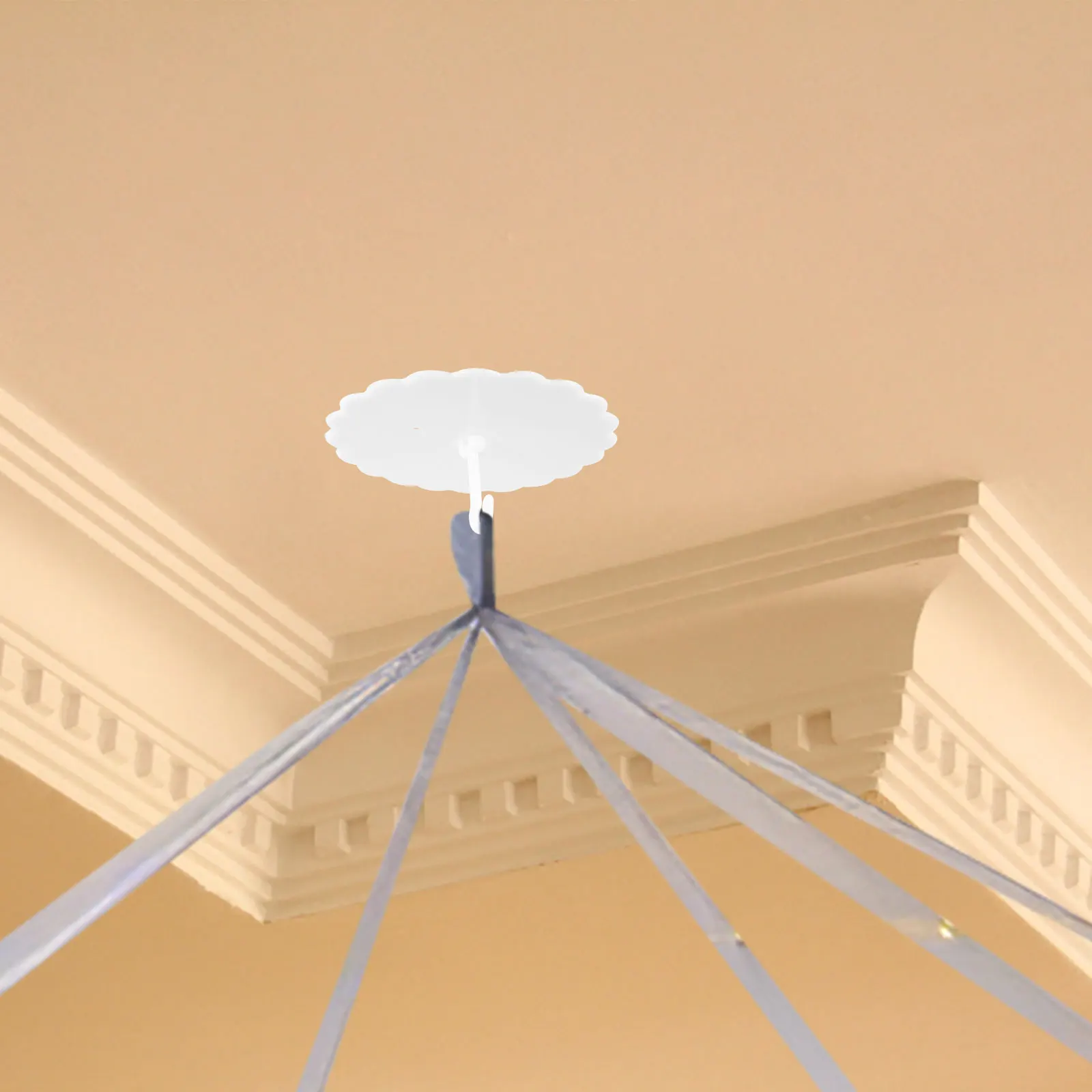 

4pcs Bed Canopy Hooks Adhesive Ceiling Adhesive Ceiling Canopy Hook Mounts Princess Netting Tent Hanging Strong Hold Plastic