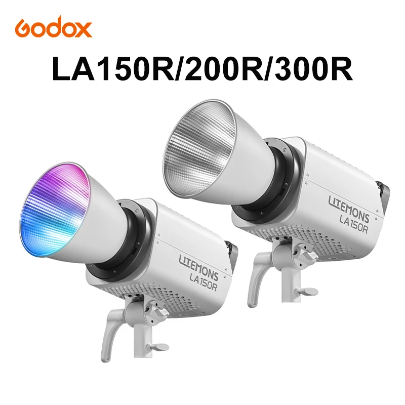 Godox LA150R/200R/300R RGB Full-color Fill Light 1800K-10000K COB Video Light App Control for Live Streaming Photography