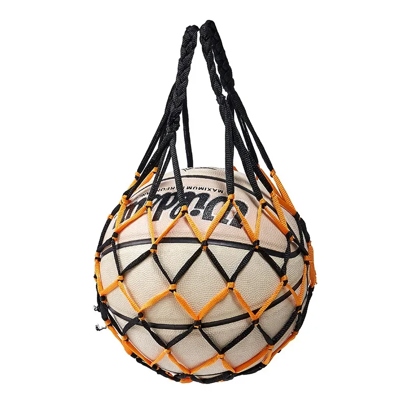 Borsa a rete da calcio 1PC borsa portaoggetti in Nylon audace borsa a sfera singola per il trasporto di attrezzature portatili borsa da pallavolo da basket per sport all'aria aperta