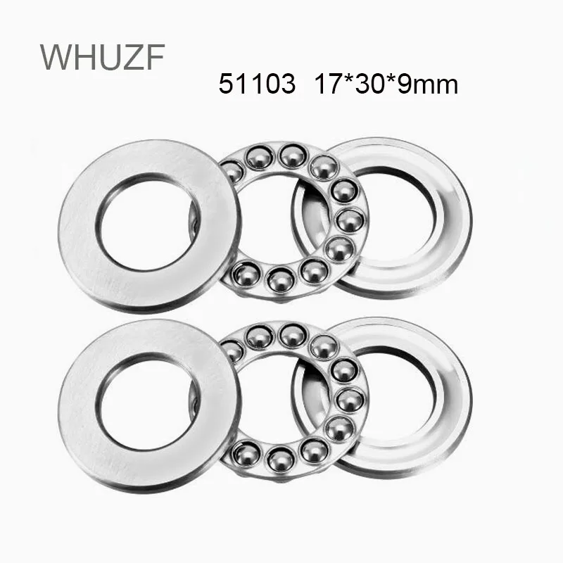 

51103 Thrust Bearing 17*30*9 mm ABEC-3 10PCS Axial 51103 Trust Needle Flat Roller Ball Bearings 8103 Thrust Ball Bearings