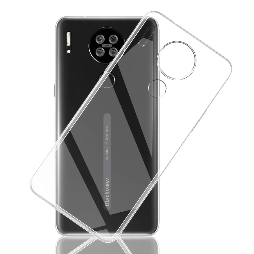 Funda trasera de silicona para teléfono Blackview, carcasa suave de TPU transparente para móvil Blackview Oscal C60, A80, A100, A95, A55