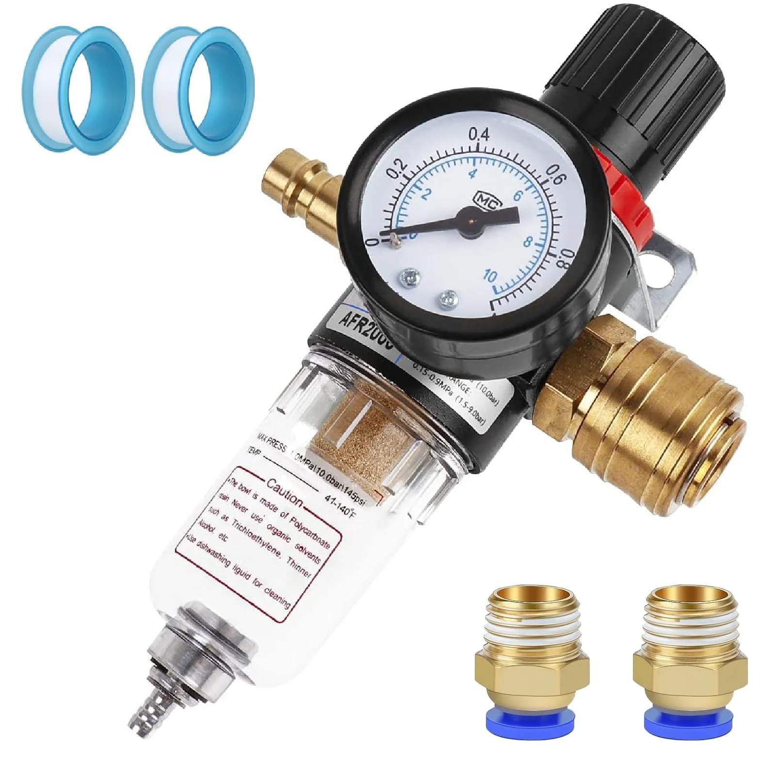 

1 комплект регулятора давления, блок сжатого воздуха, сепаратор сжатого воздуха с разъемами кронштейна с ленточным фильтрующим устройством