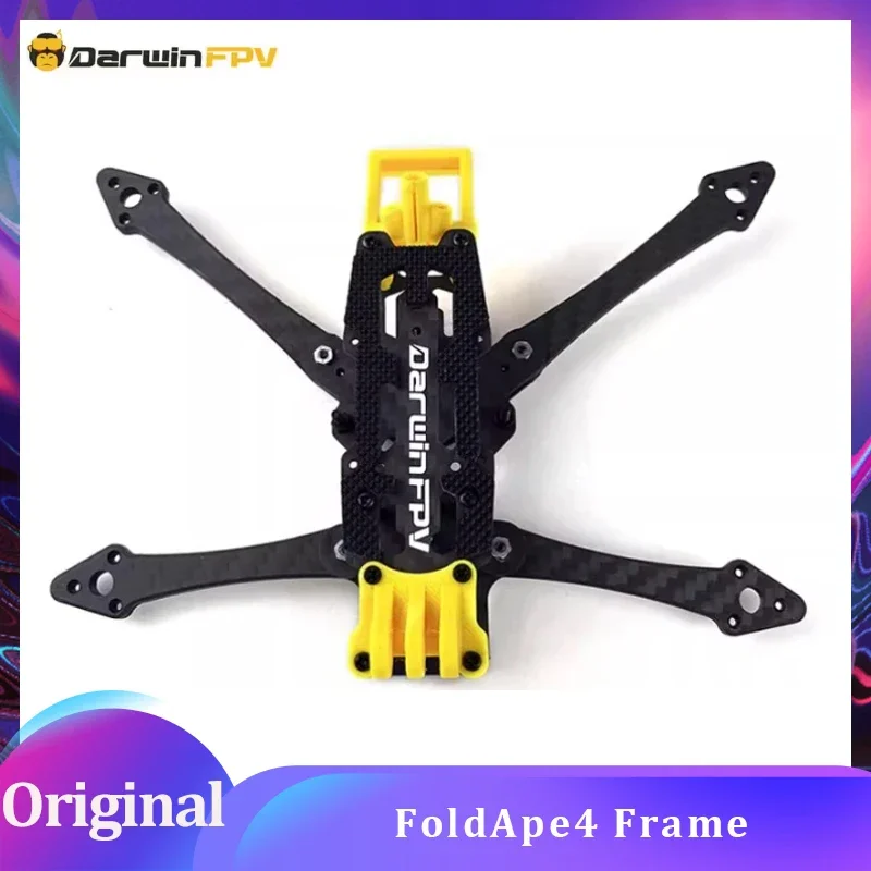 DarwinFPV FoldApe4 Frame Analog/O3 Version Frame 4 Inch Carbon Fiber Framefor Super Long Range FPV RC Freestyle Drone