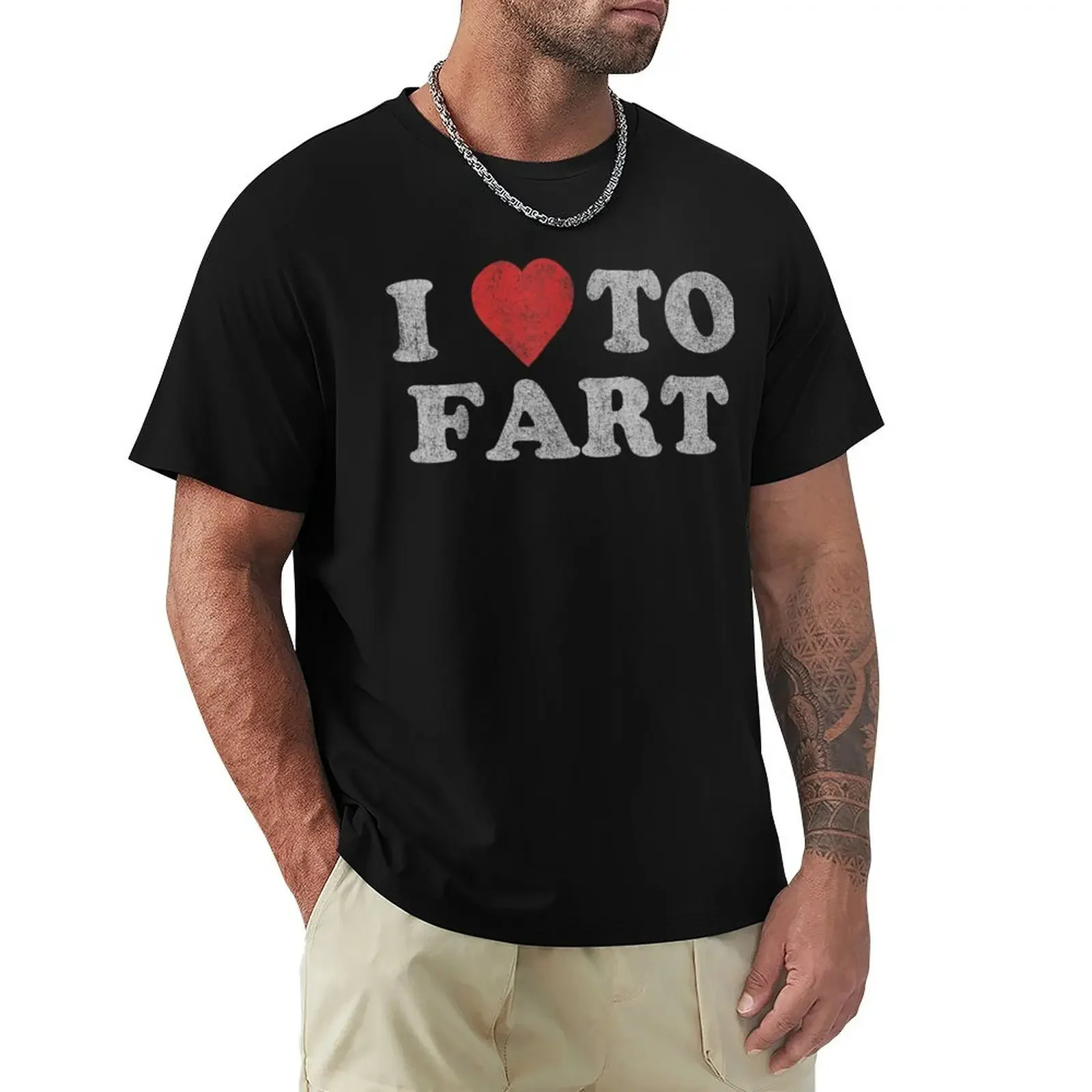 

I Love to Fart T-Shirt man clothes plain Men's cotton t-shirt