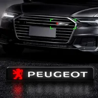 Car Goods Front Hood Grille Emblem LED Decorative Light For Peugeot 206 307 308 406 207 3008 5008 208 407 508 2008 301 408 60707