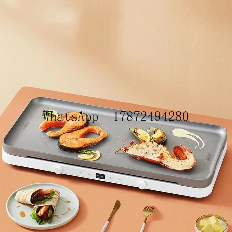 2200W Mijia Double-port Induction Cooker Multifunctional High-power Heating Double-stove Cooking with Baking Tray Electric Hob