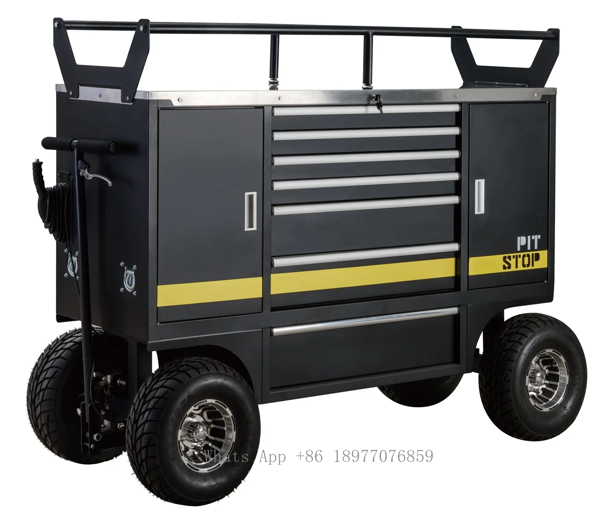 Pit Tool Box And Metal Cabinet With Rolling Trolley For Workshop Working Station