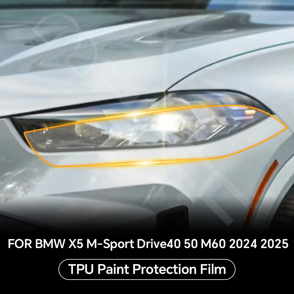 

Headlight Rearview B Pillar Anti-scratch TPU Protection Film For BMW X5 M-Sport Drive40 50 M60 2024 2025 Pre-Cut PPF Clear Bra
