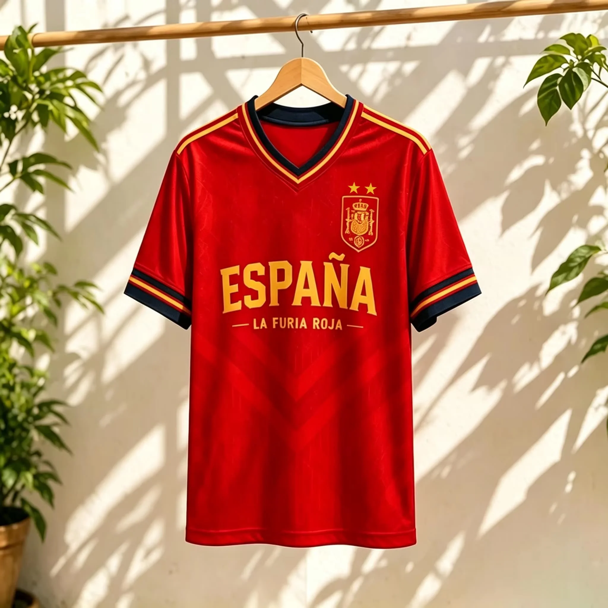 2026 Herren Damen Spanien La Furia Roja Nr.10 Fußballtrikot Schnelltrocknend Sport-Training Kurzarm Familien-Kinder-T-Shirts Mode Unisex – Detail 2