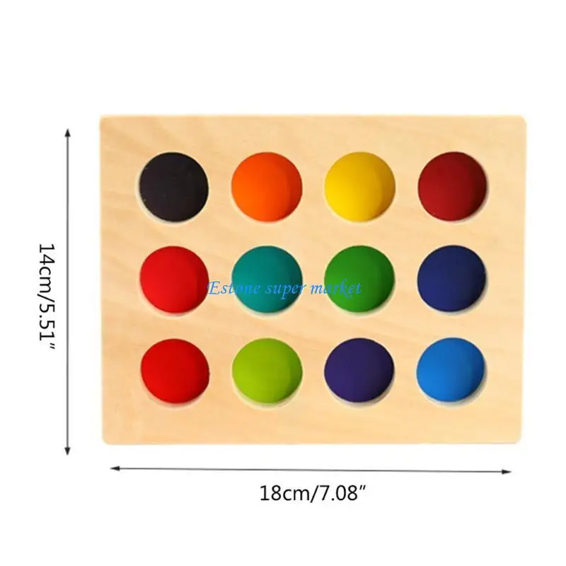 090B 학습 색상 정렬 장난감 나무 무지개 매칭 게임 미세 운동 기술 훈련 장난감 어린이 수학 학습 선물