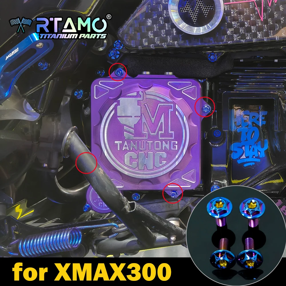 

RTAMO Набор титановых болтов TC4 подходит для модифицированной крышки шкива мотоцикла Yamaha Xmax 300