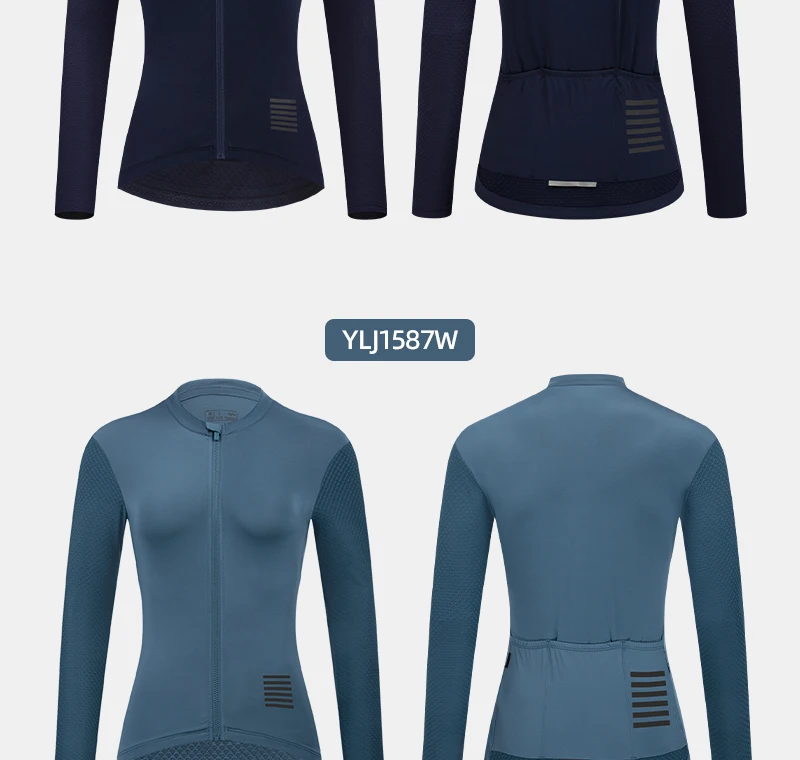 YKYW Frauen Radfahren Langarm Jersey MTB Fahrrad Jersey Frühling Herbst Radfahren Kleidung Schlank Top Shirts Reiten Rennrad Kleidung – Detail 8