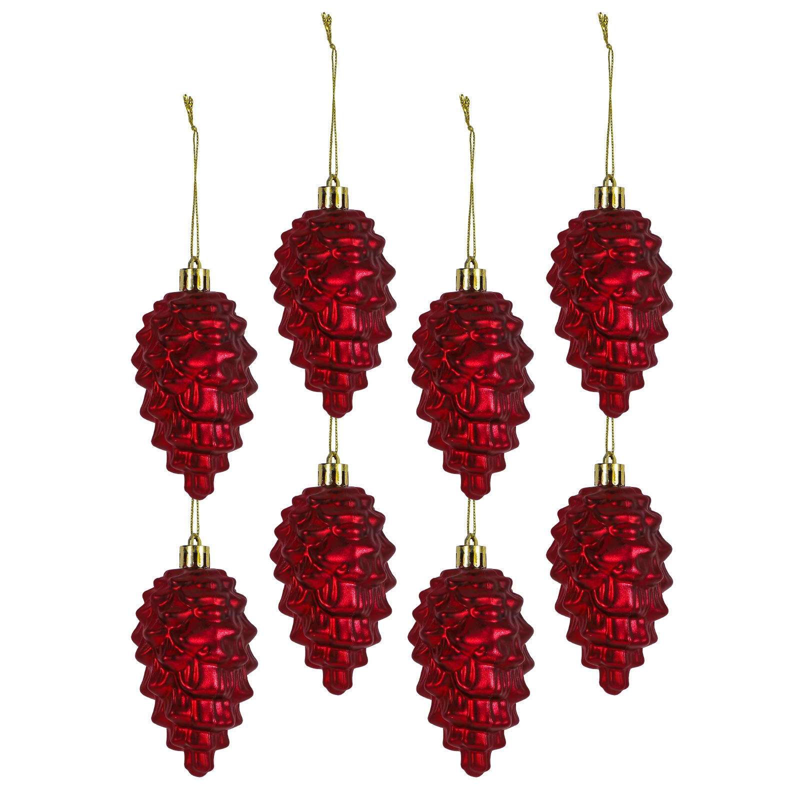 

8 Pcs Christmas Decorations Holiday Hanging Pine Cone naments Tree Plastic Cones Xmas Pendant Stylish Charming Festive Practical