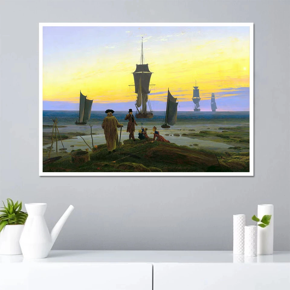 Caspar David Friedrich Classic Oil Painting Poster Landscape Portrait Vintage Wall Art Canvas Painting Romanticism Home Decor