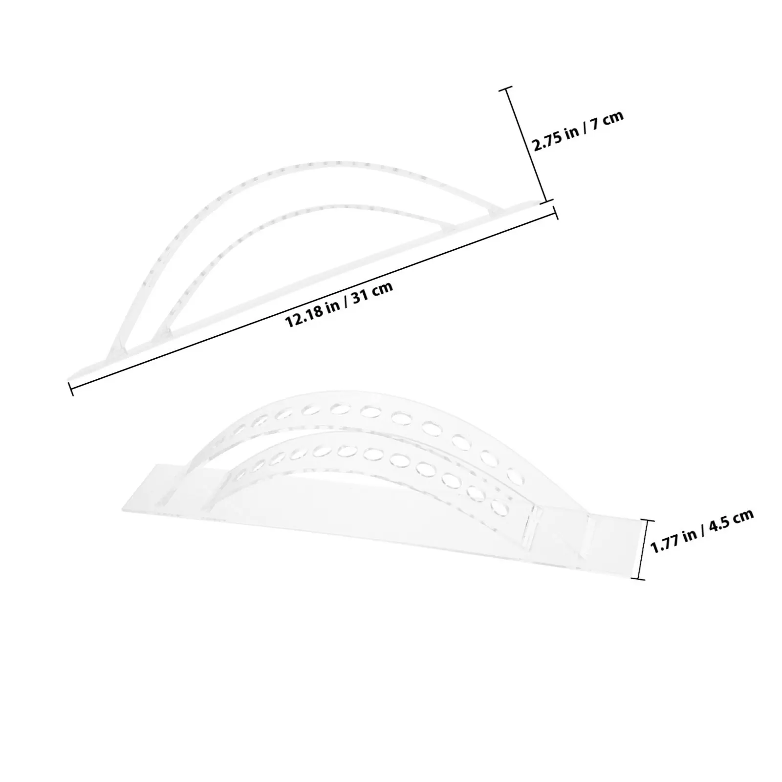 12 Slot Clear Acrylic Pen Holder Stand Arch Style for Pens Pencils Markers Eyebrow Pencils Fountain Pens Makeup Brushes Desktop