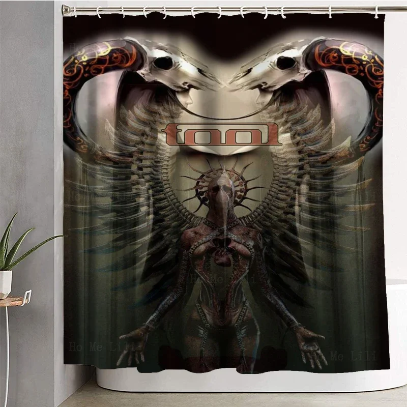 Goats Satan Gothic Crosses Skulls Skeleton Father Time False Prophet Horror Shower Curtain By Ho Me Lili For Bathroom Decor