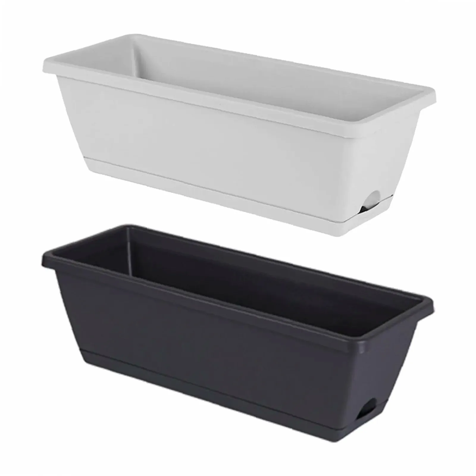 4 Pieces Window Box Planter Rectangular Pots Container Garden Flower Plant Pot for Home Decor Porch