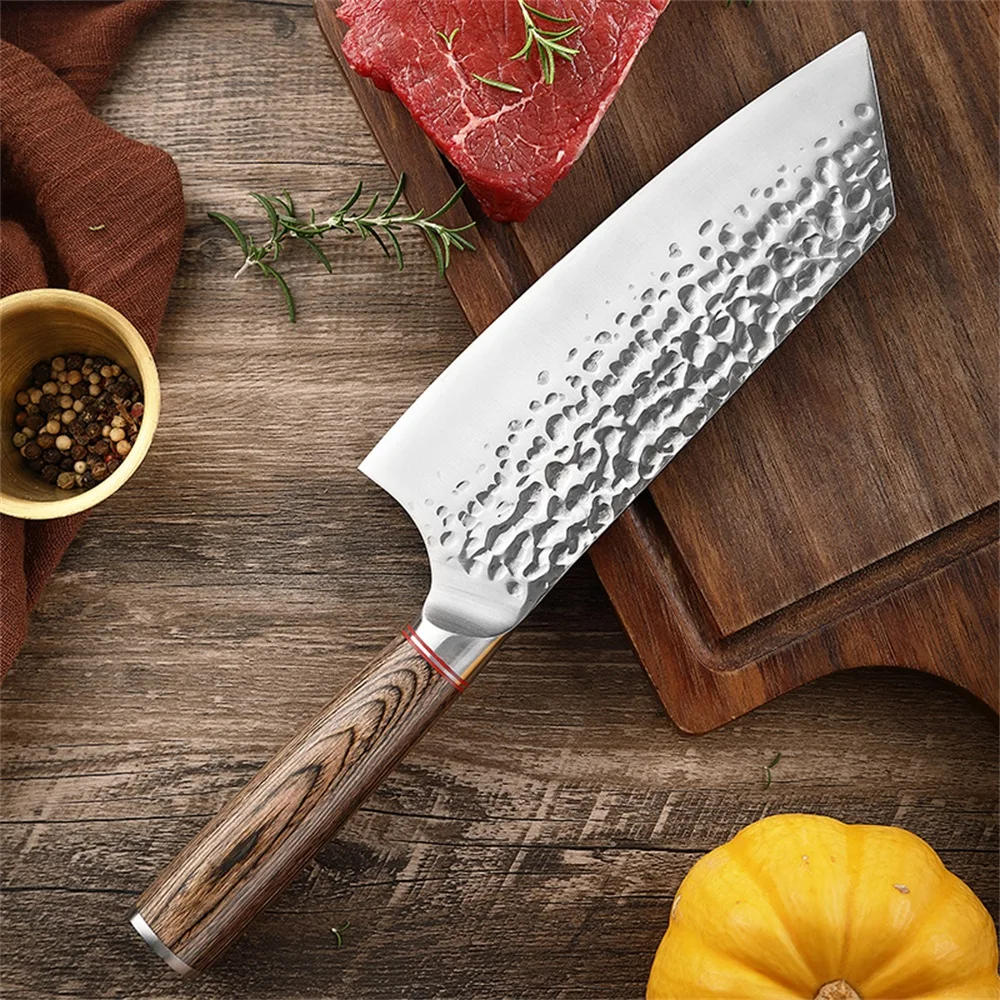 

7.7 Inch Japanese Chef Knife Kitchen Knife Stainless Steel Kiritsuke Knife Sharp Butcher Meat Slicing knife Cooking Cutting Tool