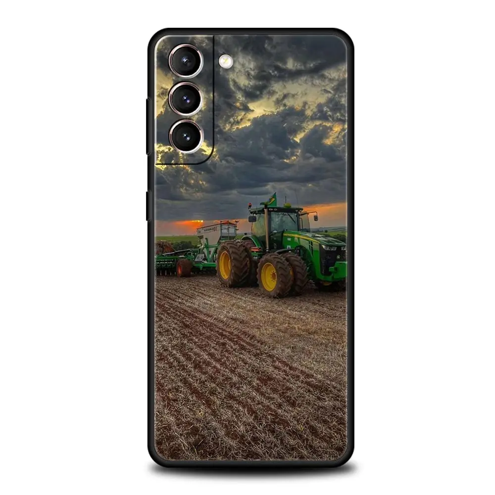 Farm Vehicle Tractor Phone Case For Samsung Galaxy S24 S23 S22 S20 Ultra S21 FE 5G S10 S9 Plus S10E S8 Soft Silicone Cover