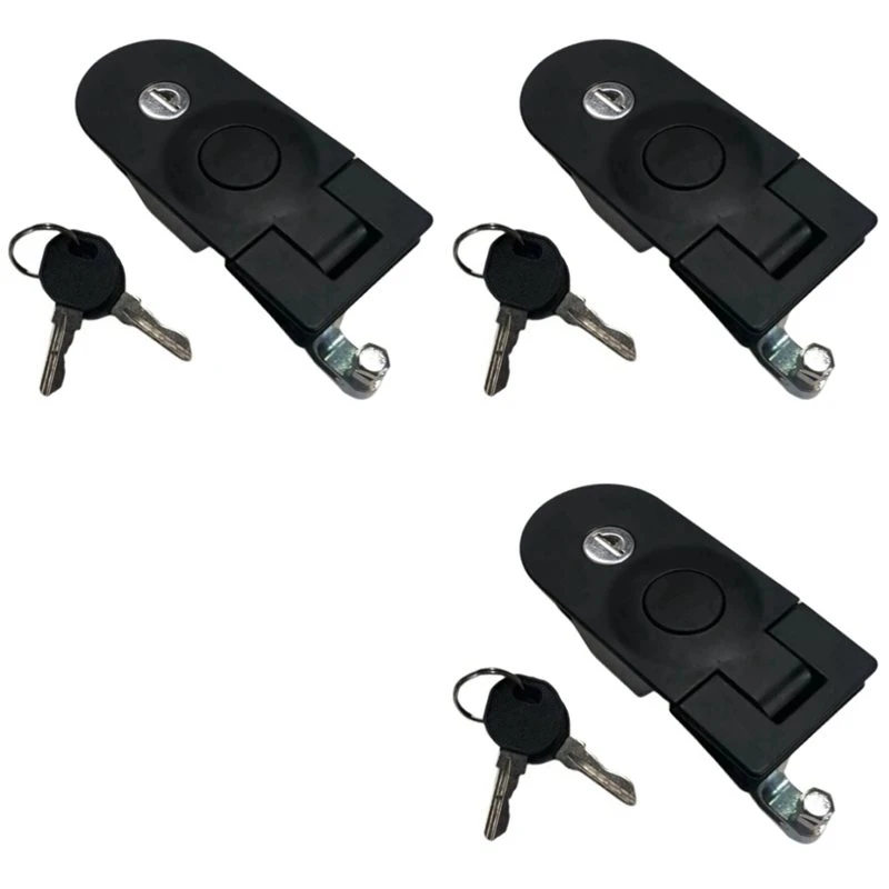 3X Spare Parts Hood Lock Assembly For Haulotte 2421203210 Door Latch With Key