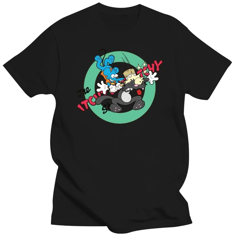 Vintage T Shirt The Itchy & Scratchy Show Women Men Unisex TShirt Natural color DTG Print S M L XL 2XL 3XL 4XL 5XL