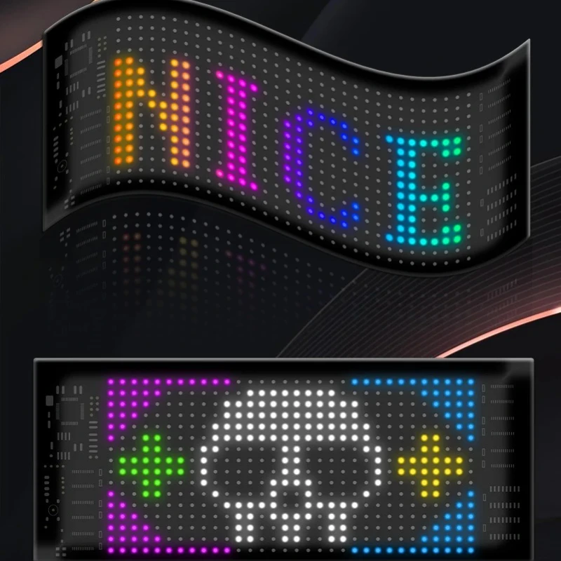 

Светодиодный рекламный экран, прокрутка сообщений, вывеска, ультратонкая мягкая гибкая рекламная лампа для дисплея автомобиля в магазине