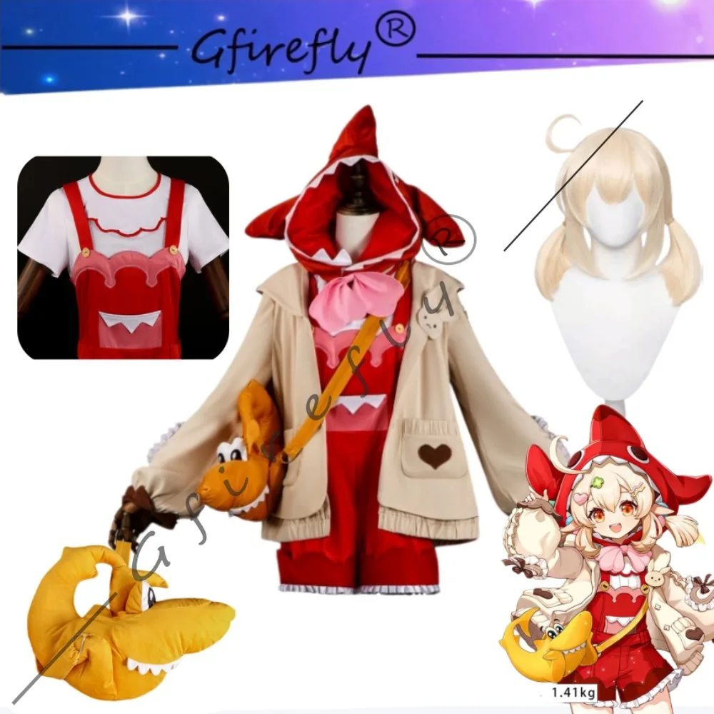 

Genshin Impact Klee Collaboration Same Style Cosplay Costume with Hat Bag Wig Accessories Halloween Carnival Party Stage Wear
