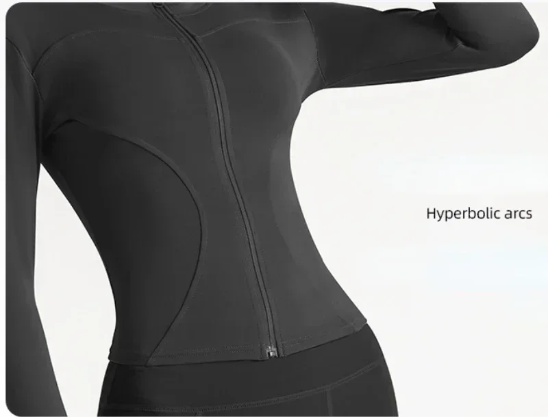 Quick Drying Gym Top Elasticity Tight Fitting Fitness Clothes Yoga Tops Women Yoga Thin Coat Workout Sport Wear Ropa Deportiva