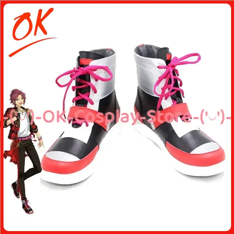 

[Customized] Game Ensemble Stars Trickstar Isara Mao Cosplay Shoes Anime Roleplay Prop Carnival Holiday Party PU Leather Boots