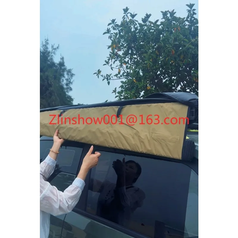 Outdoor vinyl car side tent canopy tent side tent off-road awning camping house car rain protection sun hard shell