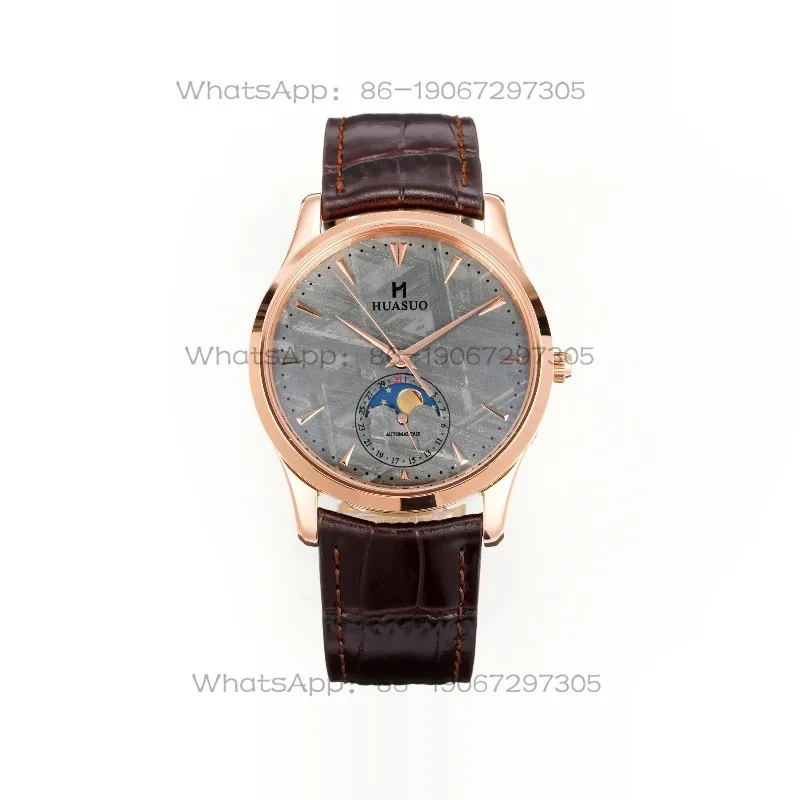 Mechanical Men's Watch, Meteorite Dial, Fully Automatic Mechanical Movement, Fashionable Men's Watch, High-end Trendy Watch