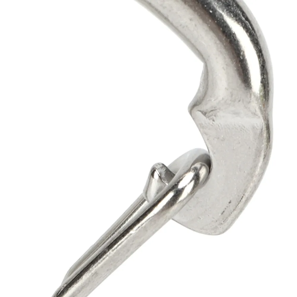 Durable 80mm Spring Snap Hook 316 Stainless Steel Bent Scuba Diving Safety Carabiner Diving Carabiner Scuba Diving