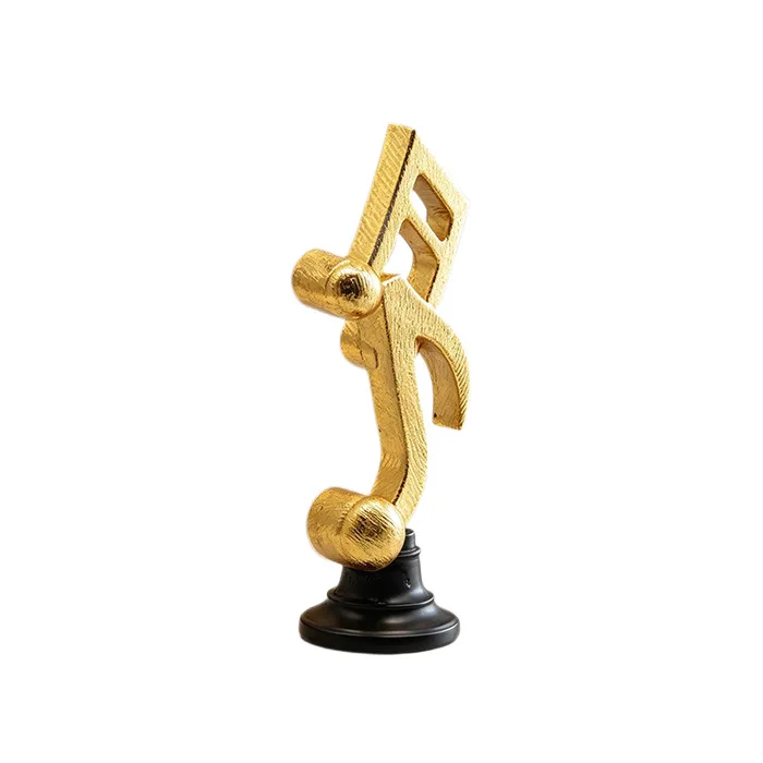 *qa Music Note Resin Statue, Creative Art Figurine, Luxury Home Decor for Living Room Entryway Office Desktop#