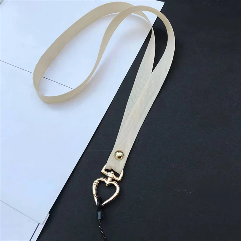 Love Mobile Phone With Keychain Lanyard Hanging Neck Men And Women Long Color Webbing Key Rope Webbing Webbing DIY Lanyard