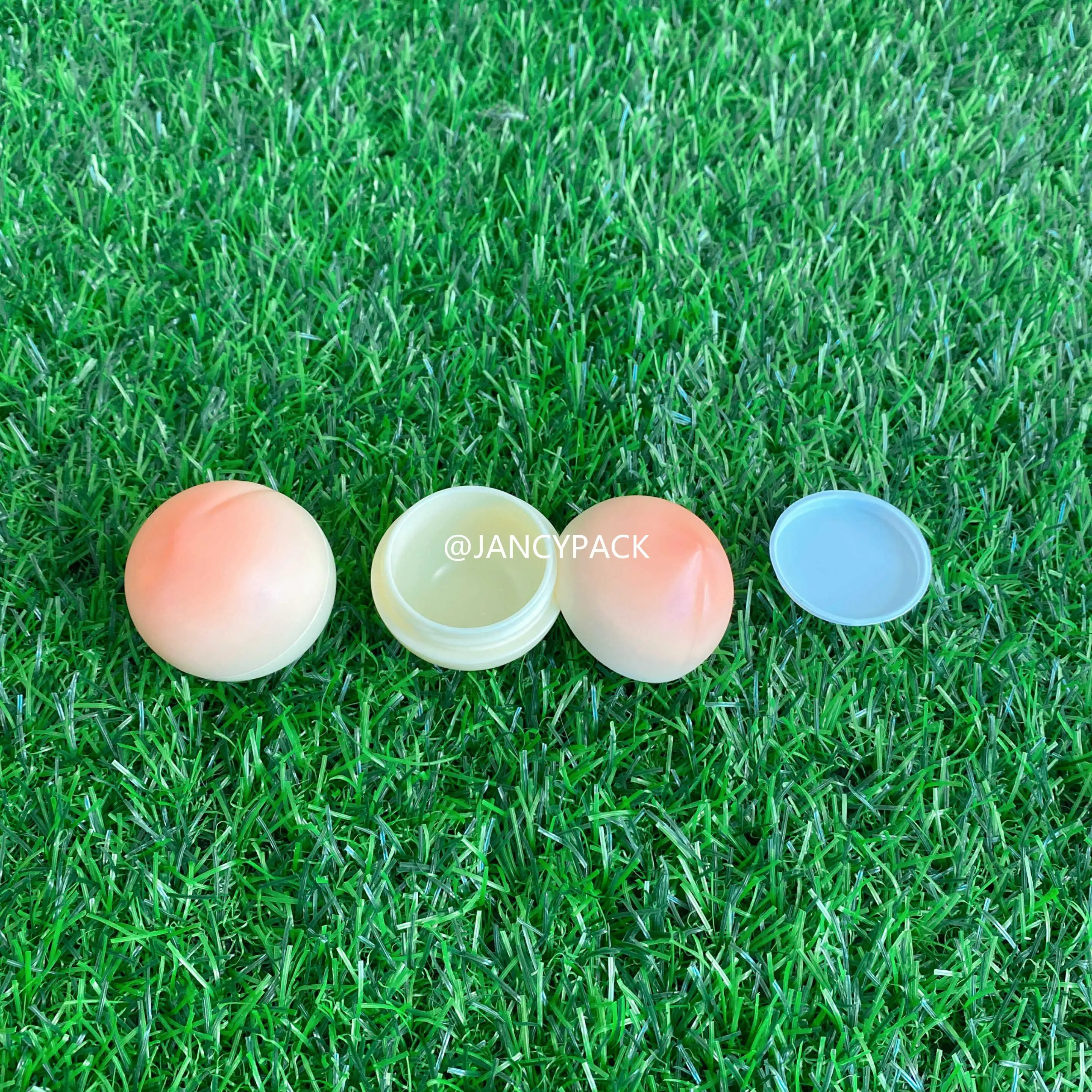 8g Mini fruta cereza manzana melocotón forma vacío pequeño contenedor de bálsamo labial botella de muestra crema de manos para ojos tarro