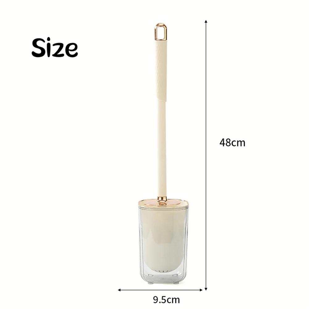 Creative Bathroom Toilet Brush with Base Cleaning Household Soft Brushes Cleaning Accessories Quick Dry Leak-Proof Holder Tools