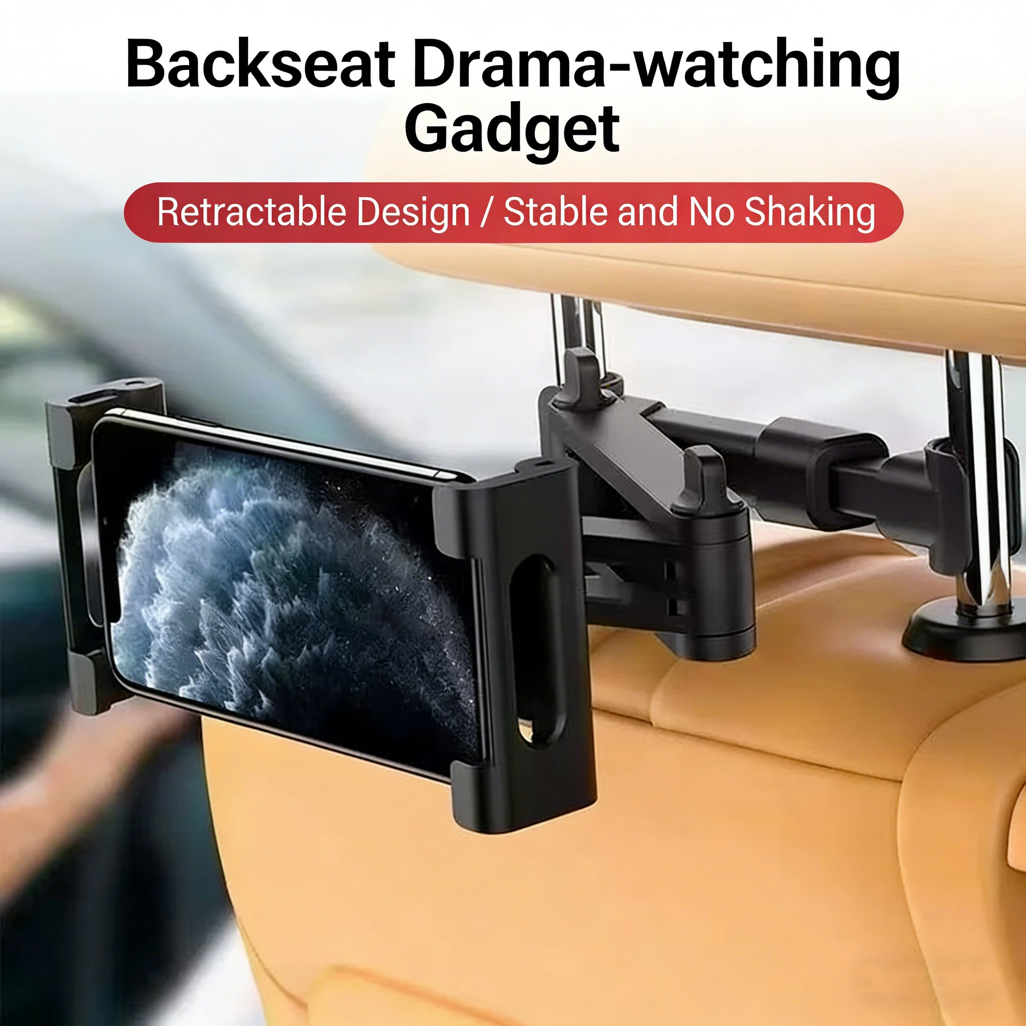 

Car Tablet Holder, Headrest Tablet Mount iPad multifunctional telescopic holder for 5-13 inch mobile phones and tablets