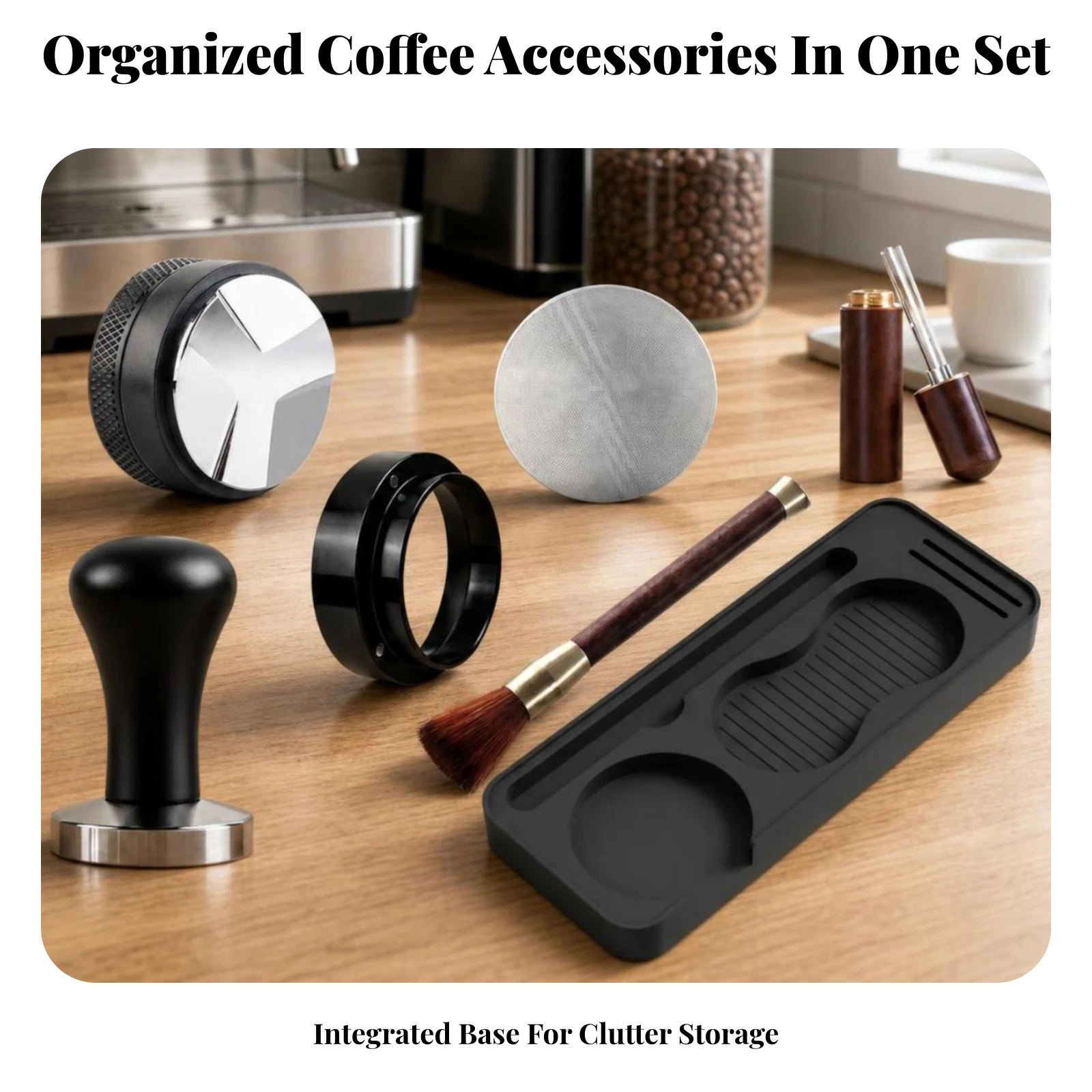 7 Pieces Portafilter Set Matte - Espresso Tamper Set 评论和价格