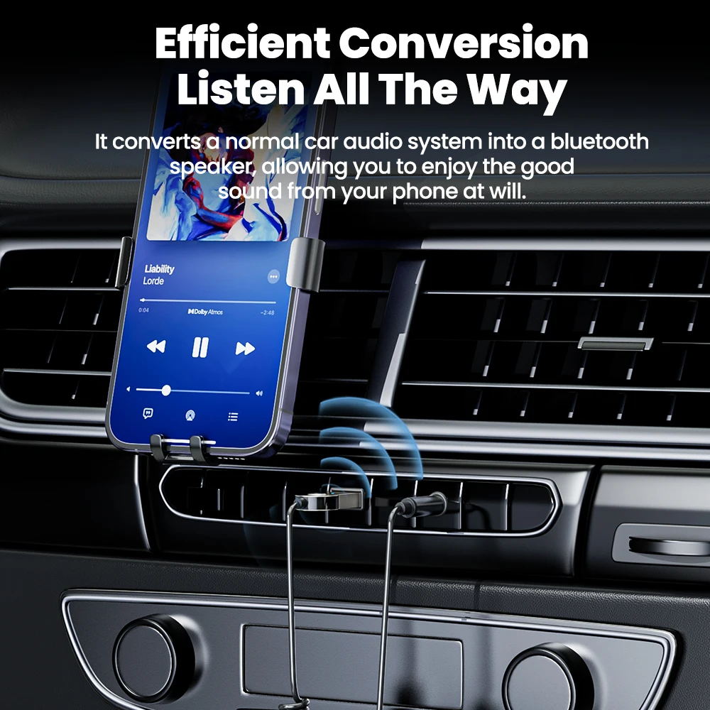 USB Bluetooth 5.3 Car Aux Adapter USB To 3.5mm Jack Audio Wireless Car Bluetooth Receiver for Car BT Transmitter Earphone Music