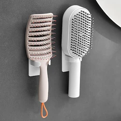 Comb Holder Bathroom Wall Hanging Comb Razor Storage Rack Hair Clip Organizer Air Cushion Comb Holder Creative Plastic Comb Rack