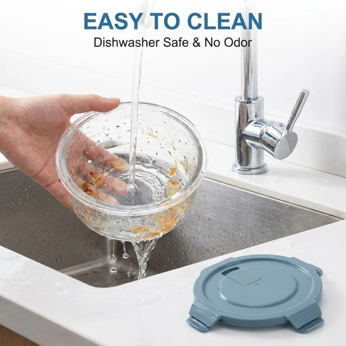 Rock Blue Round Glass Food Sto - Food Storage Safe review and price