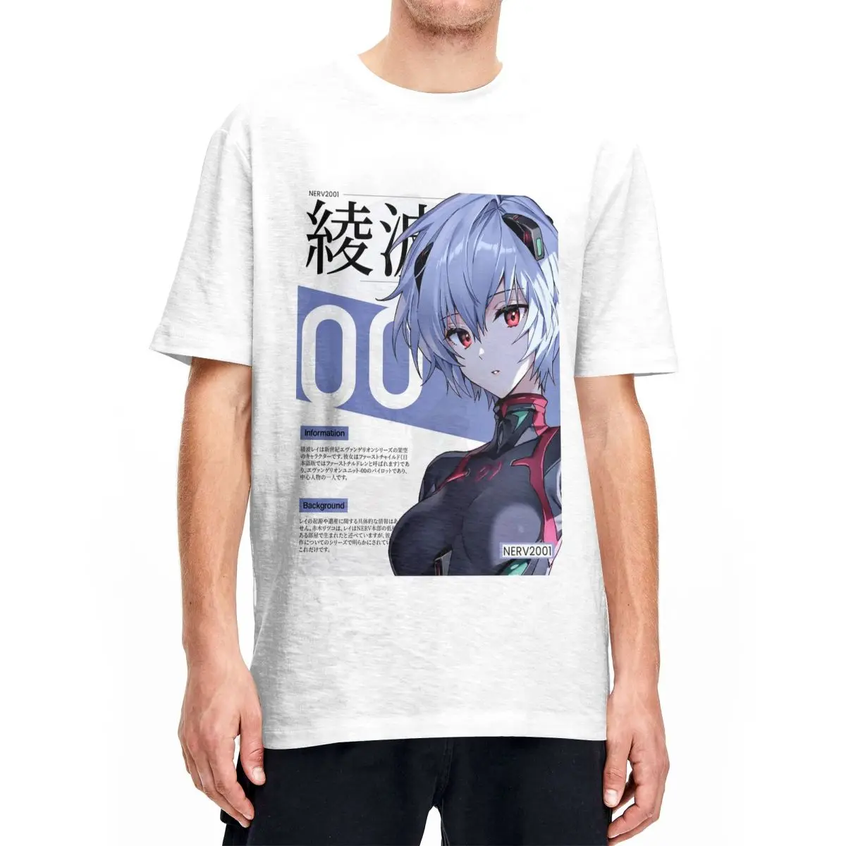 Magazine Rei Ayanami T-Shirt for Men Women Casual 100% Cotton Tees Crewneck Short Sleeve T Shirts Plus Size Tops