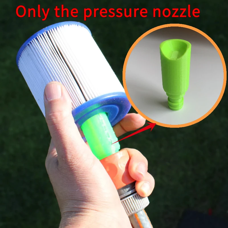 New Pool and Hot Tub Filter Cleaning Pressure Nozzle, Heavy-Duty Drain Pipe Cleaner - Powerful Water Jet Unclogging Tool