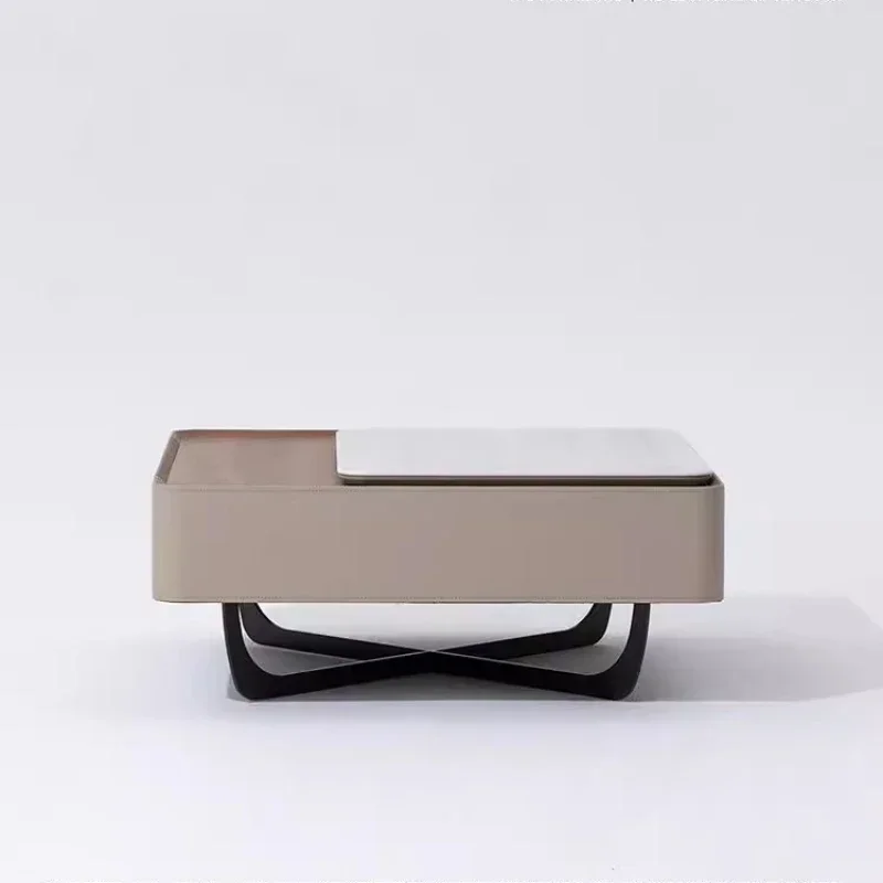 Lifting coffee table spar desktop saddle leather livin g ro om m ain coff e table support frame