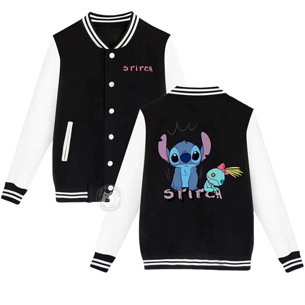 Kids Disney Fall/Winter Stitch & Ugly Wench Printed 2-14 year old Boys Girls Padded warm coat Youth baseball uniform