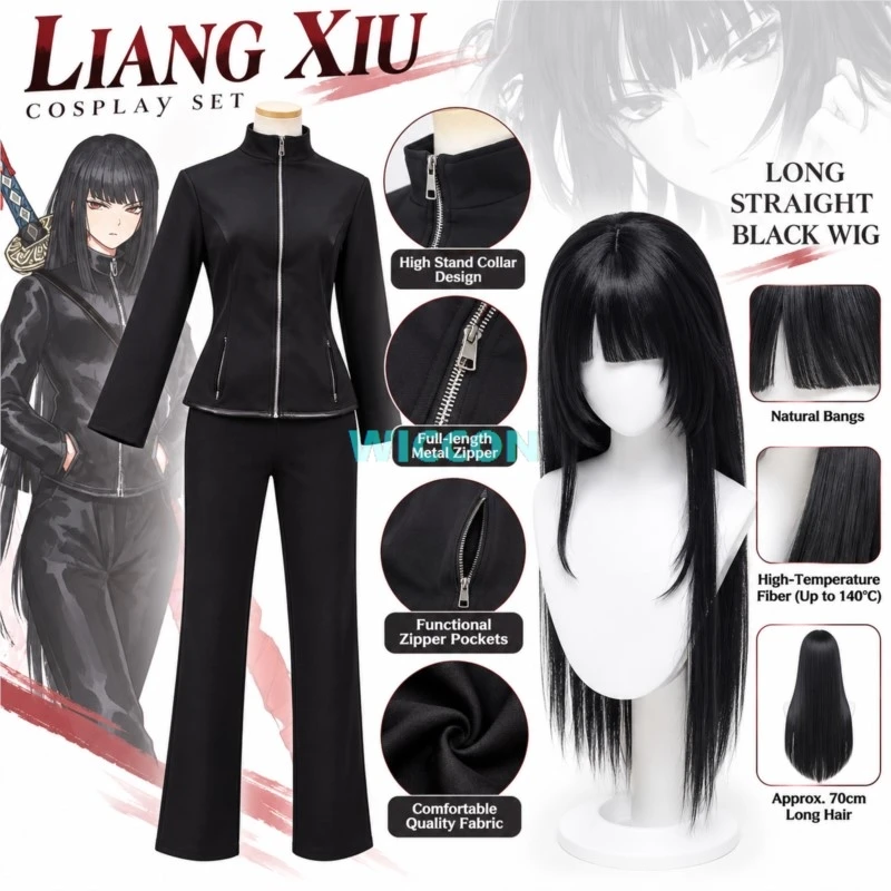x109*Ryoshu Cosplay Costume Game Limbus Company Uniform Halloween Party for Women Men Role Play Outfit Comic Con Halloween